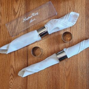 Leonard Silver Plated Napkin Rings Set of Four
